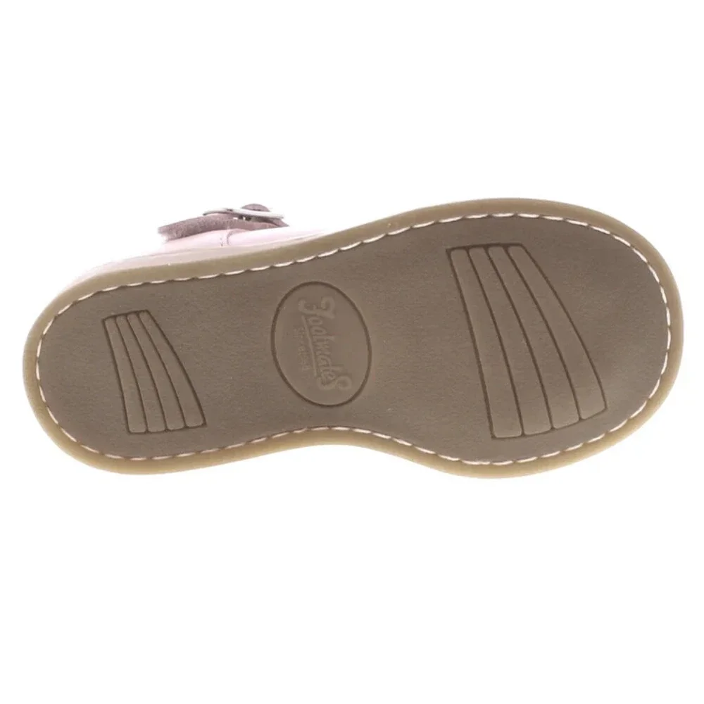 FootMates Allie Flats Girls 13 Rose Leather Adjustable Strap Mary Jane ZOGG3945